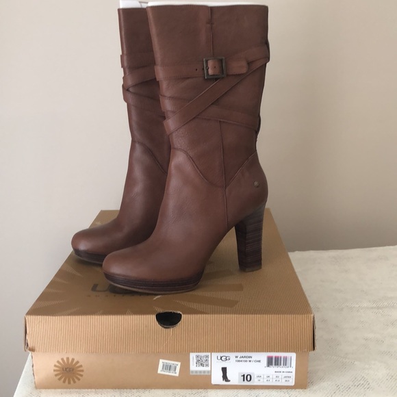 UGG Women’s Jardin mid-calf boots - chestnut color - size 10 - Picture 9 of 10